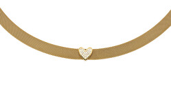 Stilvolle vergoldete Halskette Choker mit Herzen Symbols LJ1867