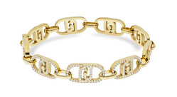 Bracciale di design placcato in oro con cristalli Fashion LJ2625