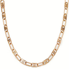 Výrazný bronzový náhrdelník z oceli Fashion LJ2227