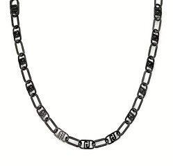 Výrazný čierny náhrdelník z ocele Fashion LJ2230