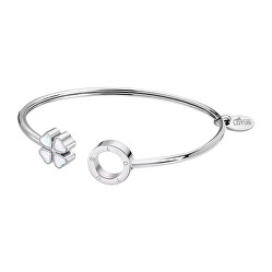 Pevný ocelový náramek se čtyřlístkem Woman Basic LS2183-2/1