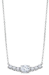 Dechberoucí stříbrný náhrdelník s čirými krystaly Swarovski LP2011-1/1