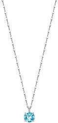 Colier elegant din argint cu zirconi LP2005-1/4 (lanț, pandantiv)