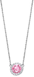 Okouzlující stříbrný náhrdelník s třpytivými krystaly Swarovski LP2008-1/2
