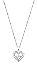 Romantický stříbrný náhrdelník Srdce se zirkony LP3043-1/1