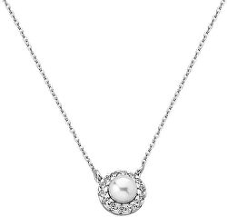 Stříbrný náhrdelník s perlou a kamínky 15254.01.2.000.010.1