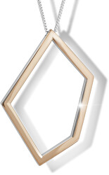 Stříbrný náhrdelník s bicolor přívěskem M46007 (řetízek, přívěsek)
