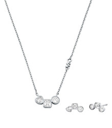 Půvabná souprava stříbrných šperků MKC1767SET (náhrdelník, náušnice)