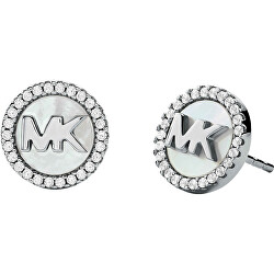 Bájos ezüst fülbevaló gyöngyökkel MKC1329AH040