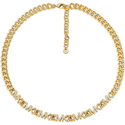 Slušivý pozlacený náhrdelník se zirkony Premium MKJ7959710