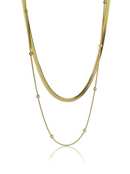 Dvojitý pozlátený náhrdelník Evangeline Gold Necklace MCN23089G