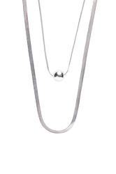 Módní ocelový náhrdelník Luna Silver Necklace MCN250257S