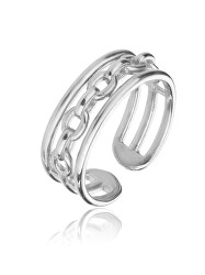 Otvorený oceľový prsteň Madeline Silver Ring MCR23001S