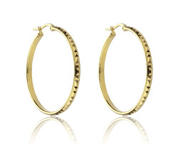 Pozlacené kruhové náušnice Addison Gold Earrings MCE23017G