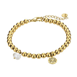 Aranyozott gyöngy karkötő Layla Gold Bracelet MCB23015G