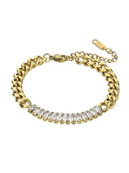 Bracciale placcato oro con zirconi Fiona White Bracelet MCB23068G