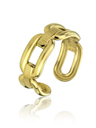 Pozlacený prsten z oceli Hadley Gold Ring MCR23015G