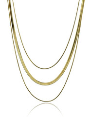 Trojitý pozlacený náhrdelník Octavia Grey Necklace MCN23102G