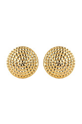 Výrazné pozlacené náušnice Camellia Gold Earrings MCE250210G