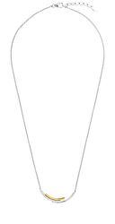 Elegantní bicolor náhrdelník se zirkony N0000478