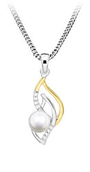 Elegantní bicolor přívěsek s perlou PP000115