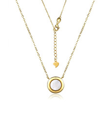 Elegantní pozlacený náhrdelník s perletí N0000523