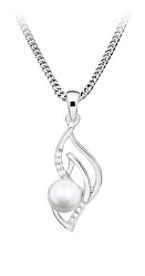 Elegantní stříbrný přívěsek s perlou PP000113