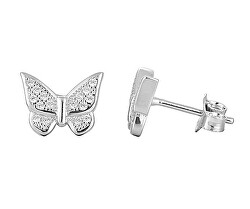 Gyengéd ezüst fülbevalók Pillangók E0002622