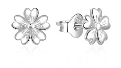 Schöne silberne Ohrringe Blumenstrauß E0002500