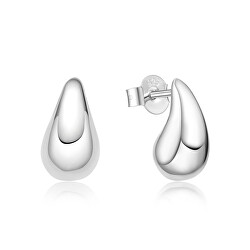 Moderní stříbrné náušnice Tear Drop E0004910