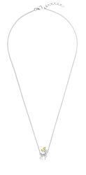 Stříbrný bicolor náhrdelník s jelínkem N0000483