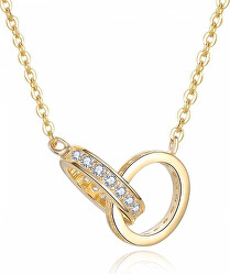 Štýlový pozlátený náhrdelník s krúžkami N0000580