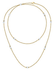 Dvojitý pozlacený náhrdelník s korálky Colori SAXQ02