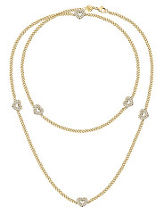 Elegantní pozlacený náhrdelník se srdíčky Incontri SAUQ03