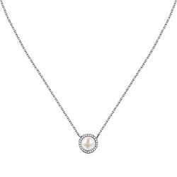 Elegantní stříbrný náhrdelník s perlou Gioia SAER49