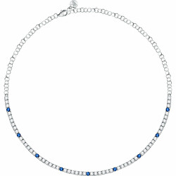 Elegantní stříbrný náhrdelník se zirkony Tesori SAIW136