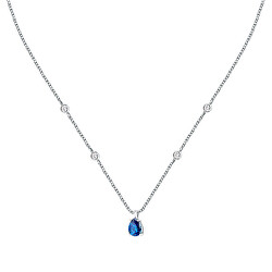 Elegantný strieborný náhrdelník so zirkónmi Tesori SAIW191