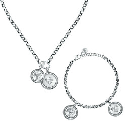 Fashion set de bijuterii din oțel Love S0R31 (colier + brățară)
