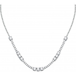 Luxusní náhrdelník s čirými zirkony Scintille SAQF01