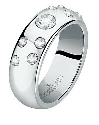 Luxusní ocelový prsten s krystaly Poetica SAUZ260