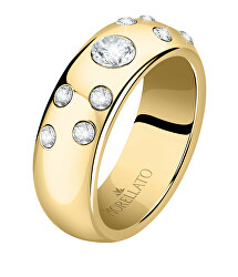 Luxusní pozlacený prsten s krystaly Poetica SAUZ380
