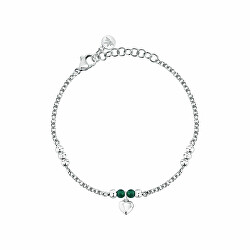 Bracciale moda in acciaio con agata verde Talismani SAIX24