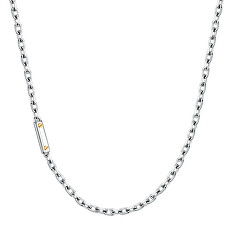 Nadčasový oceľový náhrdelník Gold SATM16