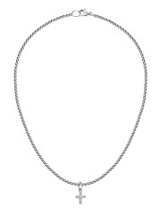 Nadčasový oceľový náhrdelník s krížikom SCZ1288
