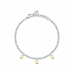 Bracciale in acciaio con perline e stelle Talismani SAIX26