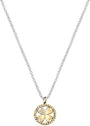 Ocelový náhrdelník s čtyřlístkem Multigipsy SAQG33 (řetízek, přívěsky)