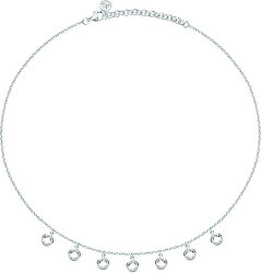 Oceľový náhrdelník s kryštálmi Gipsy SAQG04
