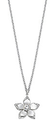 Ocelový náhrdelník s kytičkou SAJR03 (řetízek, přívěsek)