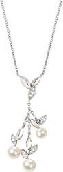 Ocelový náhrdelník s perlami Gioia SAER17