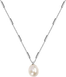 Oceľový náhrdelník s pravou perlou Oriente SARI10
